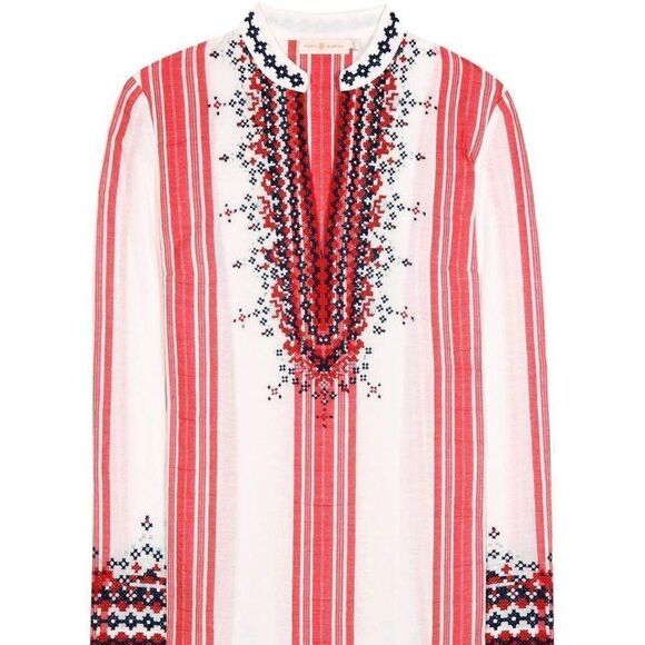 Tory Burch Embroidered Tunic Top - Picture 4 of 10